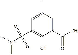 3-[(dimethylamino)sulfonyl]-2-hydroxy-5-methylbenzoic acid 结构式