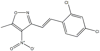 3-[(E)-2-(2,4-dichlorophenyl)vinyl]-5-methyl-4-nitroisoxazole 结构式