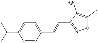 3-[(E)-2-(4-isopropylphenyl)vinyl]-5-methylisoxazol-4-amine 结构式