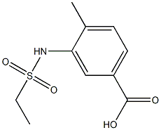 3-[(ethylsulfonyl)amino]-4-methylbenzoic acid 结构式