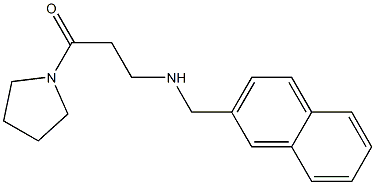 3-[(naphthalen-2-ylmethyl)amino]-1-(pyrrolidin-1-yl)propan-1-one 结构式