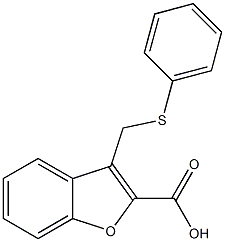 3-[(phenylsulfanyl)methyl]-1-benzofuran-2-carboxylic acid 结构式