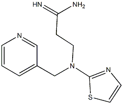 3-[(pyridin-3-ylmethyl)(1,3-thiazol-2-yl)amino]propanimidamide 结构式