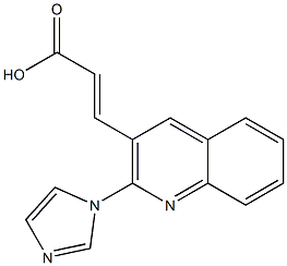 3-[2-(1H-imidazol-1-yl)quinolin-3-yl]prop-2-enoic acid 结构式