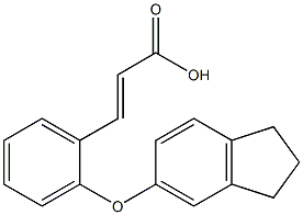 3-[2-(2,3-dihydro-1H-inden-5-yloxy)phenyl]prop-2-enoic acid 结构式