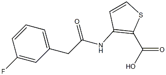 3-[2-(3-fluorophenyl)acetamido]thiophene-2-carboxylic acid 结构式