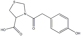 3-[2-(4-hydroxyphenyl)acetyl]-1,3-thiazolidine-4-carboxylic acid 结构式