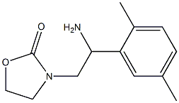 3-[2-amino-2-(2,5-dimethylphenyl)ethyl]-1,3-oxazolidin-2-one 结构式