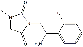 3-[2-amino-2-(2-fluorophenyl)ethyl]-1-methylimidazolidine-2,4-dione 结构式