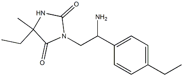 3-[2-amino-2-(4-ethylphenyl)ethyl]-5-ethyl-5-methylimidazolidine-2,4-dione 结构式