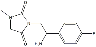 3-[2-amino-2-(4-fluorophenyl)ethyl]-1-methylimidazolidine-2,4-dione 结构式