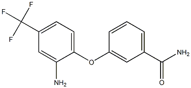 3-[2-amino-4-(trifluoromethyl)phenoxy]benzamide 结构式