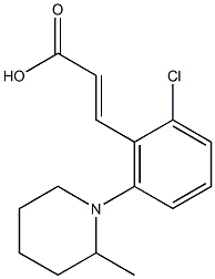 3-[2-chloro-6-(2-methylpiperidin-1-yl)phenyl]prop-2-enoic acid 结构式