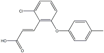 3-[2-chloro-6-(4-methylphenoxy)phenyl]prop-2-enoic acid 结构式