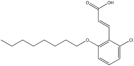 3-[2-chloro-6-(octyloxy)phenyl]prop-2-enoic acid 结构式