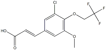 3-[3-chloro-5-methoxy-4-(2,2,2-trifluoroethoxy)phenyl]prop-2-enoic acid 结构式