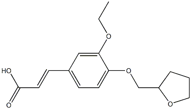 3-[3-ethoxy-4-(oxolan-2-ylmethoxy)phenyl]prop-2-enoic acid 结构式