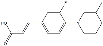 3-[3-fluoro-4-(3-methylpiperidin-1-yl)phenyl]prop-2-enoic acid 结构式