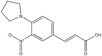 3-[3-nitro-4-(pyrrolidin-1-yl)phenyl]prop-2-enoic acid 结构式