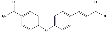 3-[4-(4-carbamoylphenoxy)phenyl]prop-2-enoic acid 结构式