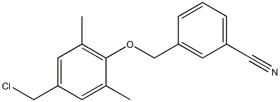 3-[4-(chloromethyl)-2,6-dimethylphenoxymethyl]benzonitrile 结构式