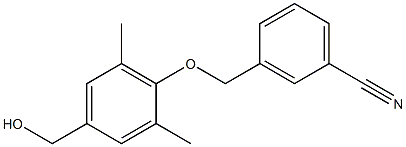 3-[4-(hydroxymethyl)-2,6-dimethylphenoxymethyl]benzonitrile 结构式