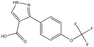 3-[4-(trifluoromethoxy)phenyl]-1H-pyrazole-4-carboxylic acid 结构式
