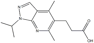 3-[4,6-dimethyl-1-(propan-2-yl)-1H-pyrazolo[3,4-b]pyridin-5-yl]propanoic acid 结构式