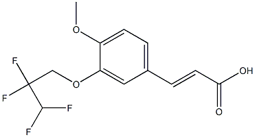 3-[4-methoxy-3-(2,2,3,3-tetrafluoropropoxy)phenyl]prop-2-enoic acid 结构式