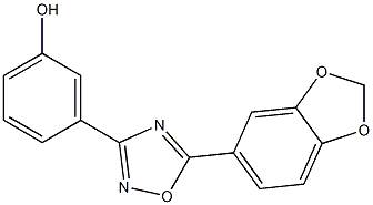 3-[5-(2H-1,3-benzodioxol-5-yl)-1,2,4-oxadiazol-3-yl]phenol 结构式