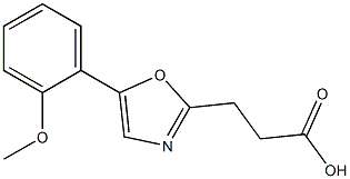 3-[5-(2-methoxyphenyl)-1,3-oxazol-2-yl]propanoic acid 结构式