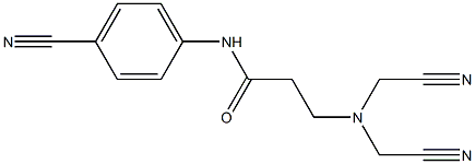 3-[bis(cyanomethyl)amino]-N-(4-cyanophenyl)propanamide 结构式