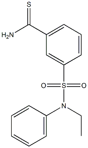 3-[ethyl(phenyl)sulfamoyl]benzene-1-carbothioamide 结构式