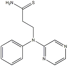 3-[phenyl(pyrazin-2-yl)amino]propanethioamide 结构式