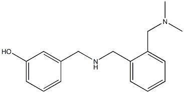 3-{[({2-[(dimethylamino)methyl]phenyl}methyl)amino]methyl}phenol 结构式