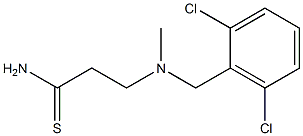 3-{[(2,6-dichlorophenyl)methyl](methyl)amino}propanethioamide 结构式