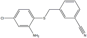 3-{[(2-amino-4-chlorophenyl)sulfanyl]methyl}benzonitrile 结构式