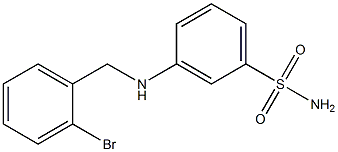 3-{[(2-bromophenyl)methyl]amino}benzene-1-sulfonamide 结构式