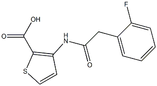 3-{[(2-fluorophenyl)acetyl]amino}thiophene-2-carboxylic acid 结构式