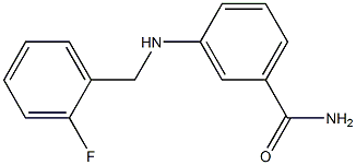 3-{[(2-fluorophenyl)methyl]amino}benzamide 结构式