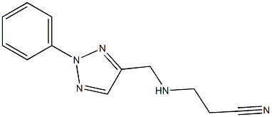 3-{[(2-phenyl-2H-1,2,3-triazol-4-yl)methyl]amino}propanenitrile 结构式
