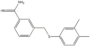 3-{[(3,4-dimethylphenyl)sulfanyl]methyl}benzene-1-carboximidamide 结构式