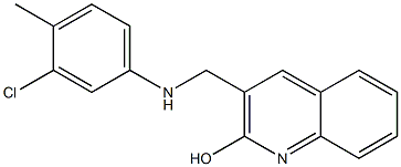 3-{[(3-chloro-4-methylphenyl)amino]methyl}quinolin-2-ol 结构式