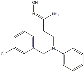 3-{[(3-chlorophenyl)methyl](phenyl)amino}-N'-hydroxypropanimidamide 结构式