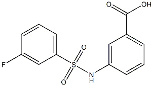 3-{[(3-fluorophenyl)sulfonyl]amino}benzoic acid 结构式