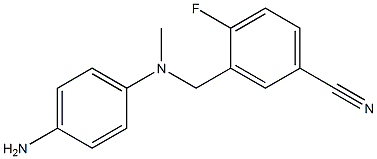 3-{[(4-aminophenyl)(methyl)amino]methyl}-4-fluorobenzonitrile 结构式