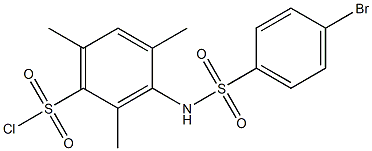3-{[(4-bromophenyl)sulfonyl]amino}-2,4,6-trimethylbenzenesulfonyl chloride 结构式