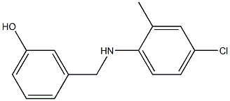 3-{[(4-chloro-2-methylphenyl)amino]methyl}phenol 结构式