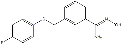 3-{[(4-fluorophenyl)sulfanyl]methyl}-N'-hydroxybenzene-1-carboximidamide 结构式