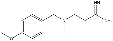 3-{[(4-methoxyphenyl)methyl](methyl)amino}propanimidamide 结构式